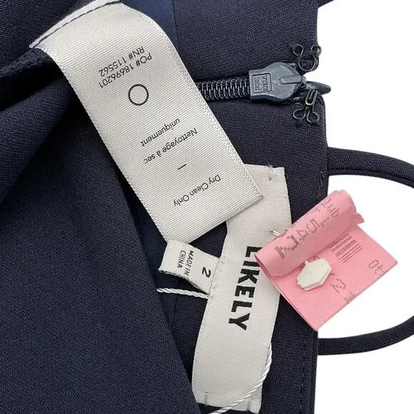 Likely Sleek Blue Brooklyn Dress Size 2 - Picture 4 of 5